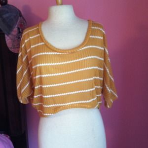 Mustard yellow striped top
