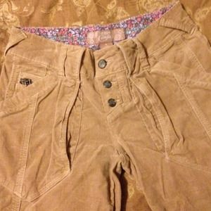 Tan corduroy Candie's capris. Size 5