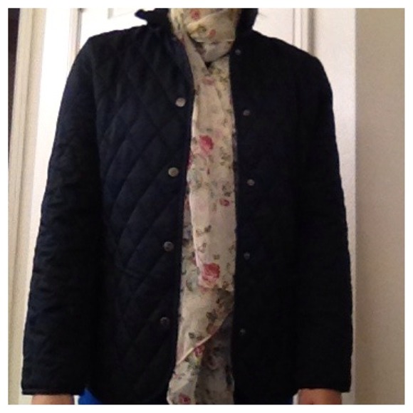 Quilted warm jacket black