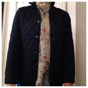 Quilted warm jacket black