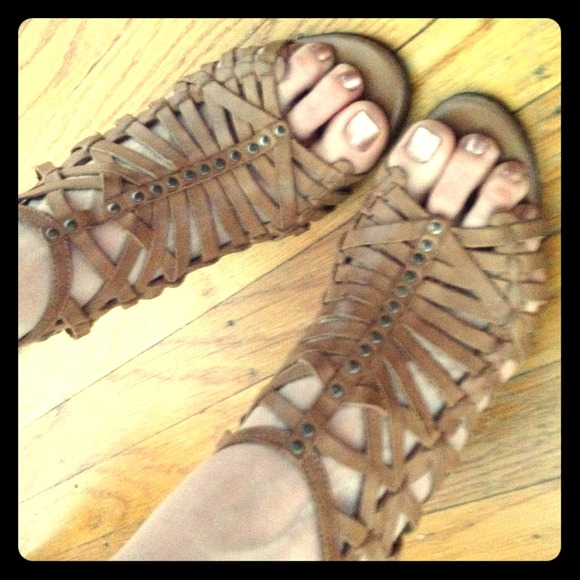 Woven Leather Heels