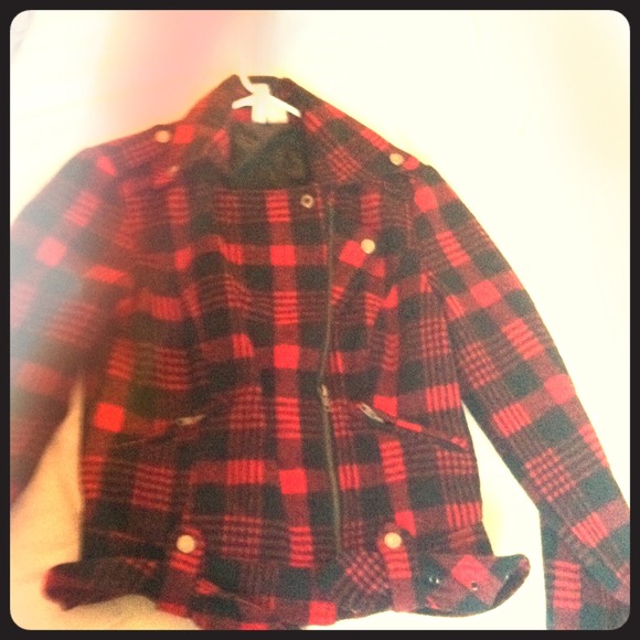 Red and black jacket