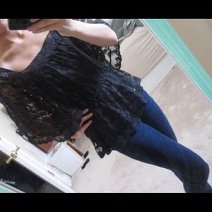 Medium see through black shirt