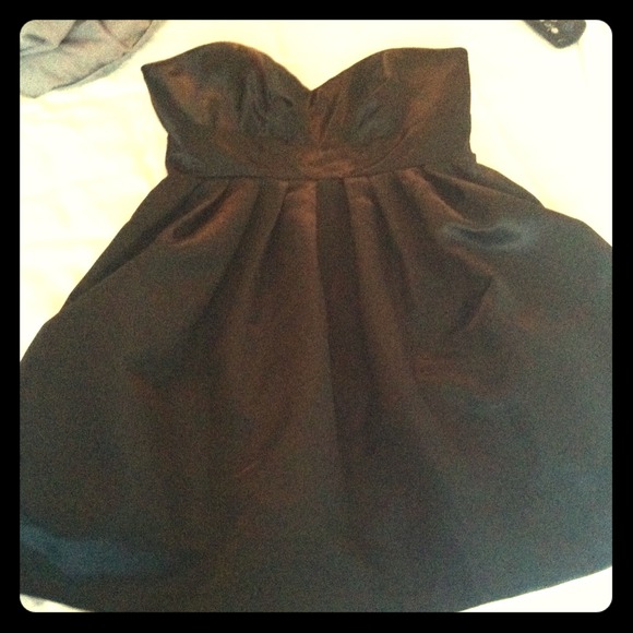 Black satin dress