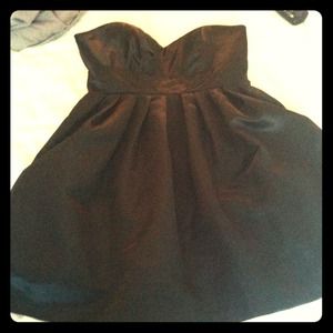 Black satin dress