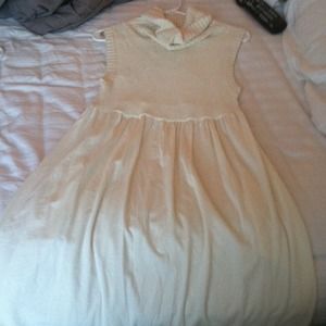 Cream colored sweater dress