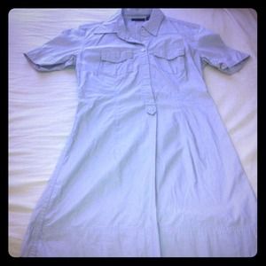 Khaki button up shirt dress