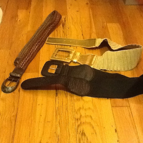 Black, brown, and gold belt