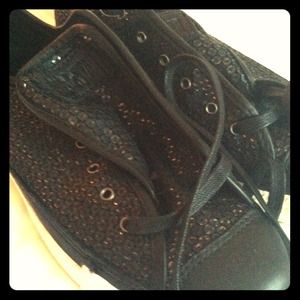 Black sequin converse