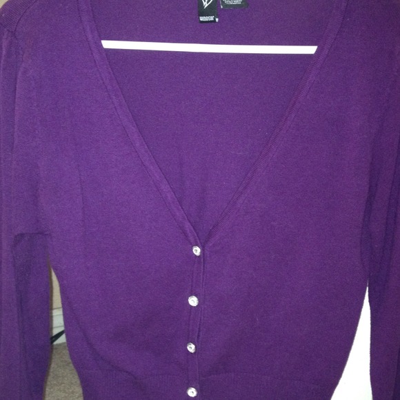 Purple cardigan