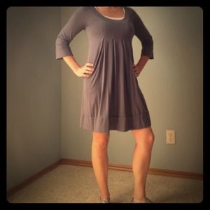 Anthropologie Gray Dress