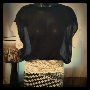 SOLD Sheer, lace top