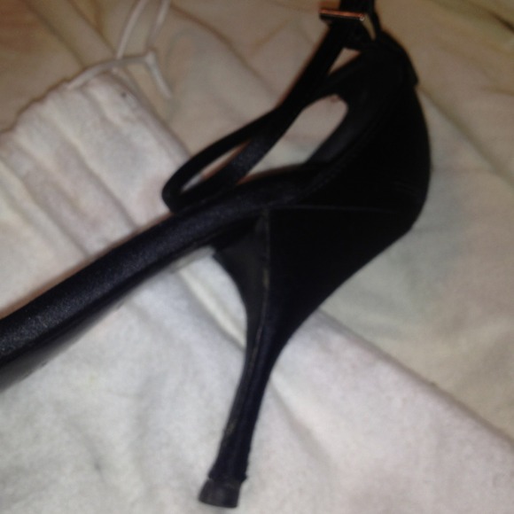 Authentic Prada Satin Heels w/ Crystal Studs - Picture 2 of 3