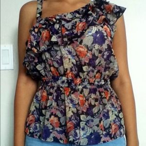 Floral chiffon blouse