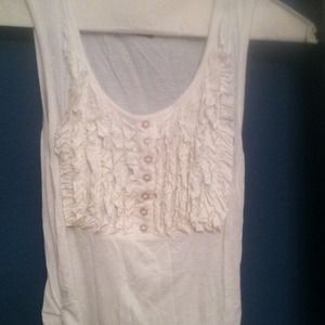 Cute ruffle tank.