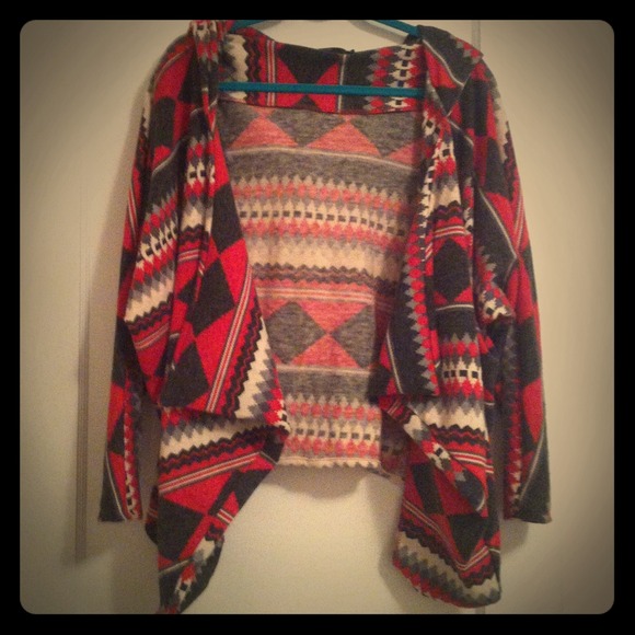 Tribal open sweater