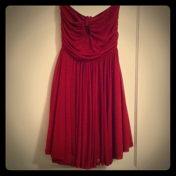 Red party dress