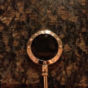 Black onyx colored jeweled purse hook