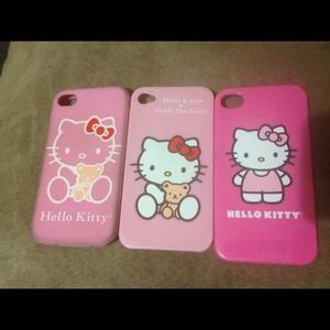 PINK Hello Kitty iPhone 4 cases!!!