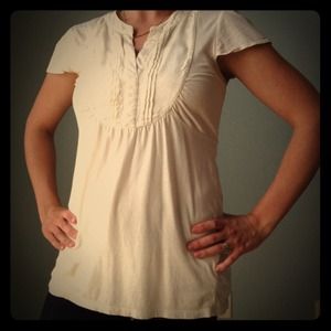 Ivory Tuxedo Style Tunic
