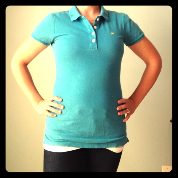 Perfect Fit Stretch Teal Polo