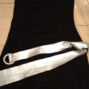 Black romper with silver belt