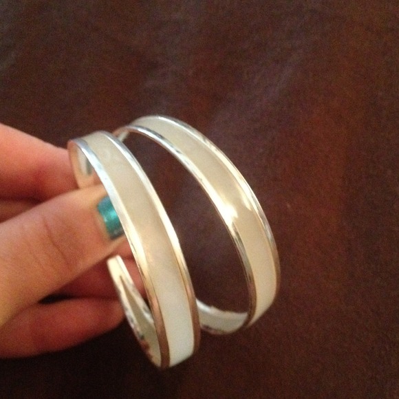 Silver hoop earrings