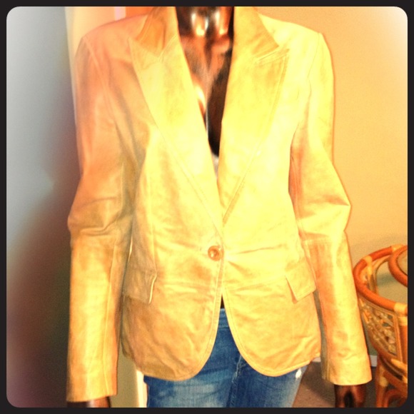 Leather blazer