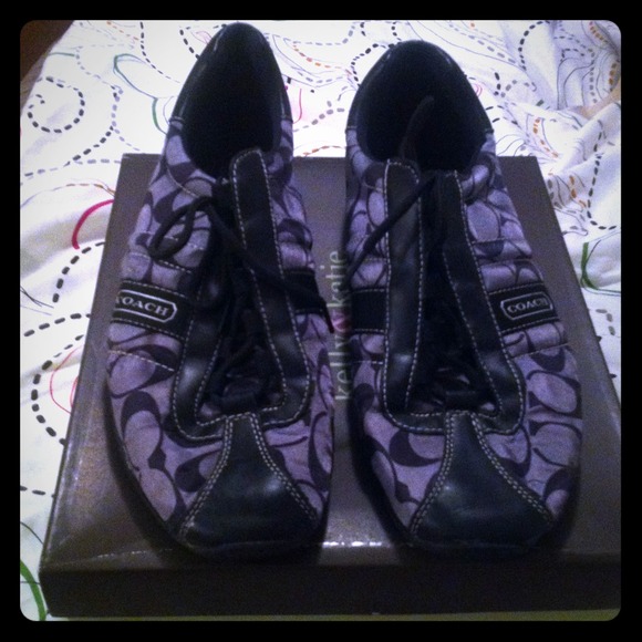 Coach sateen black signature sneaker