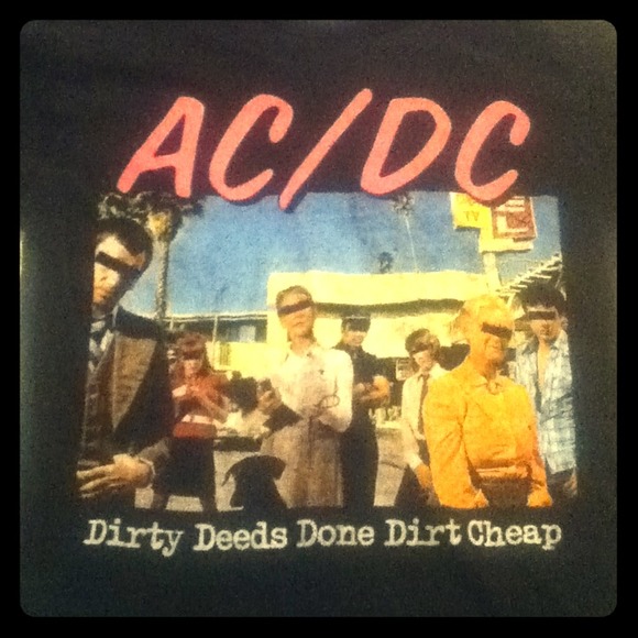 SOLDAC/DC Dirty Deeds Done Dirt Cheap band tee.