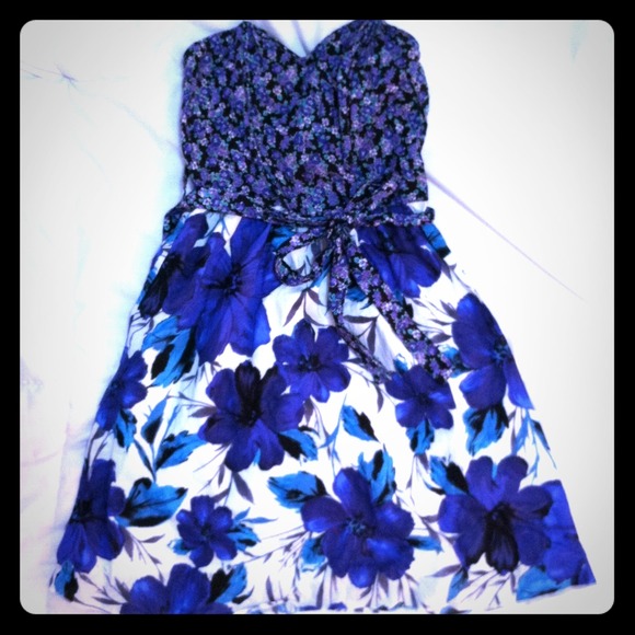 Ocean blue flower dress