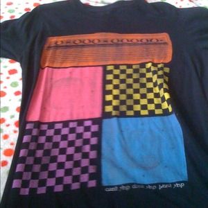 Black t-shirt. Very vintage