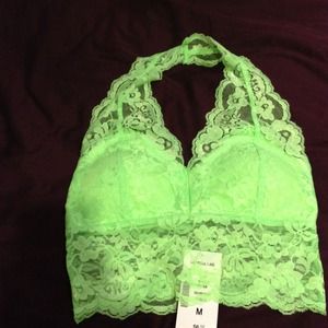 Neon green crop top