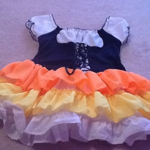 Adorable candy corn witch Halloween costume!