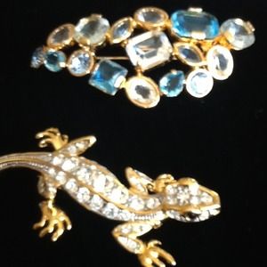 3 Rhinestone BROOCH/PIN Set