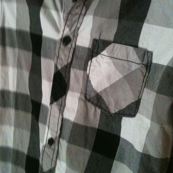 Black and white checkered button up shirt - Picture 2 of 2