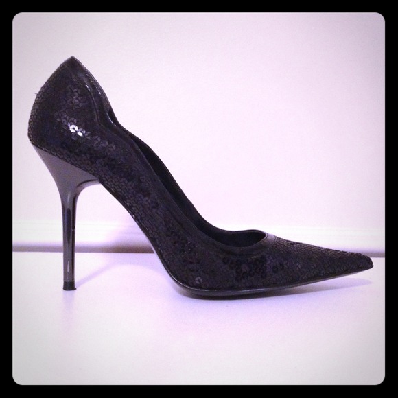 Aldo Black Sequin Stilettos
