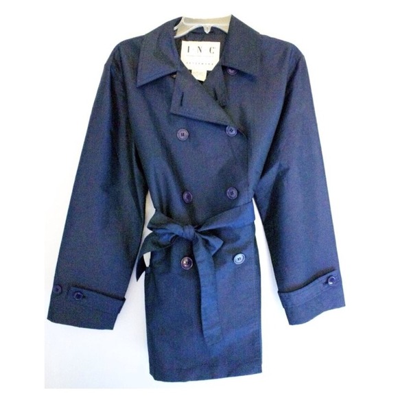 SOLD! INC Belted Trench Raincoat - Picture 1 of 2