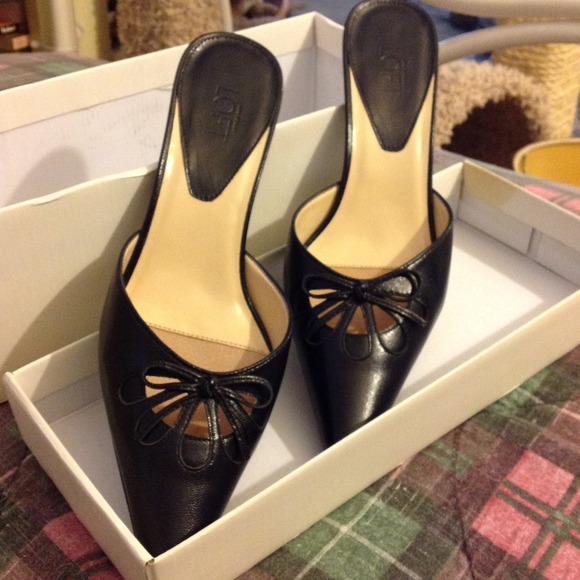 Ann Taylor Loft Eloise calfskin mules