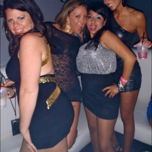 bandage dress with gold sequin back - Picture 3 of 3