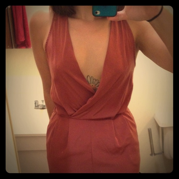 Mauve x-back jumpsuit