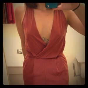 Mauve x-back jumpsuit