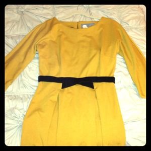 Mustard 3/4 sleeve Anthro dress