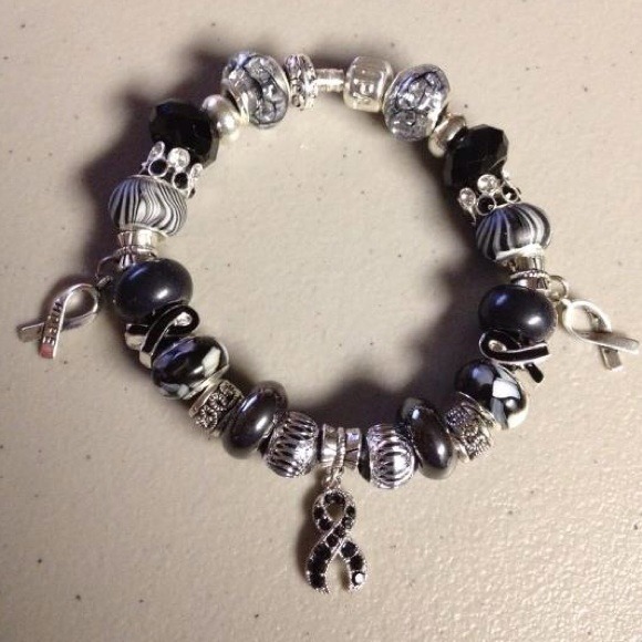 Melanoma Awareness European Charm Bracelet