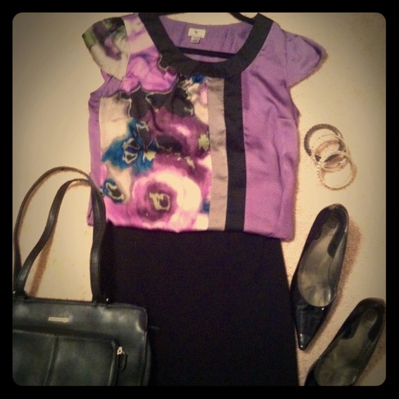 Worthington & Isaac Mizrahi for Target Tops - Worthington Purple Top&Isaac Mizrahi Sweater