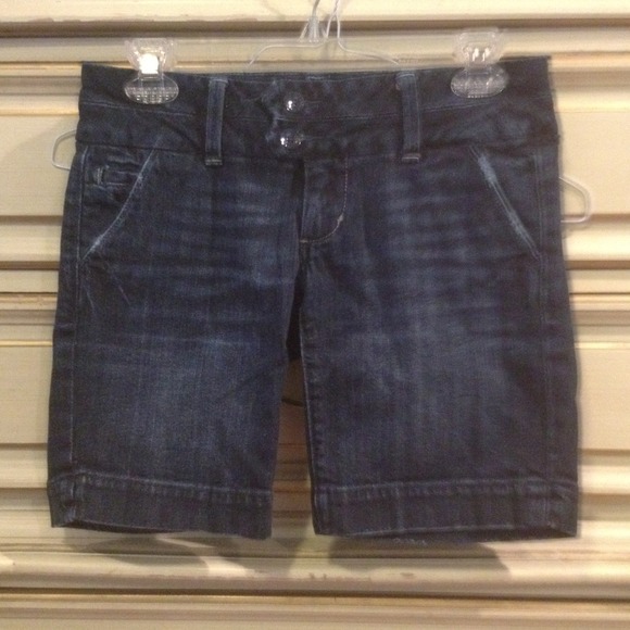 Reserved @Tabatha1267 AE dark wash Bermuda shorts