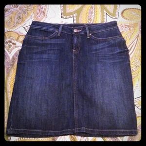 Denim pencil skirt