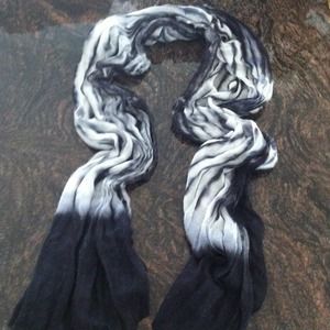 Accessories - REDUCED blk/white tie dye scarf Accessories - REDUCED blk/white tie dye scarf