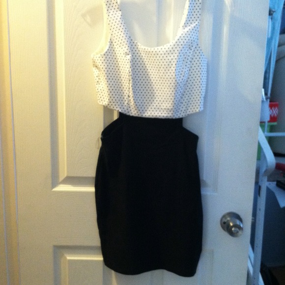 SOLD cutout polka dot dress