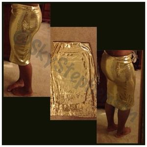Gold Sequin Skirt